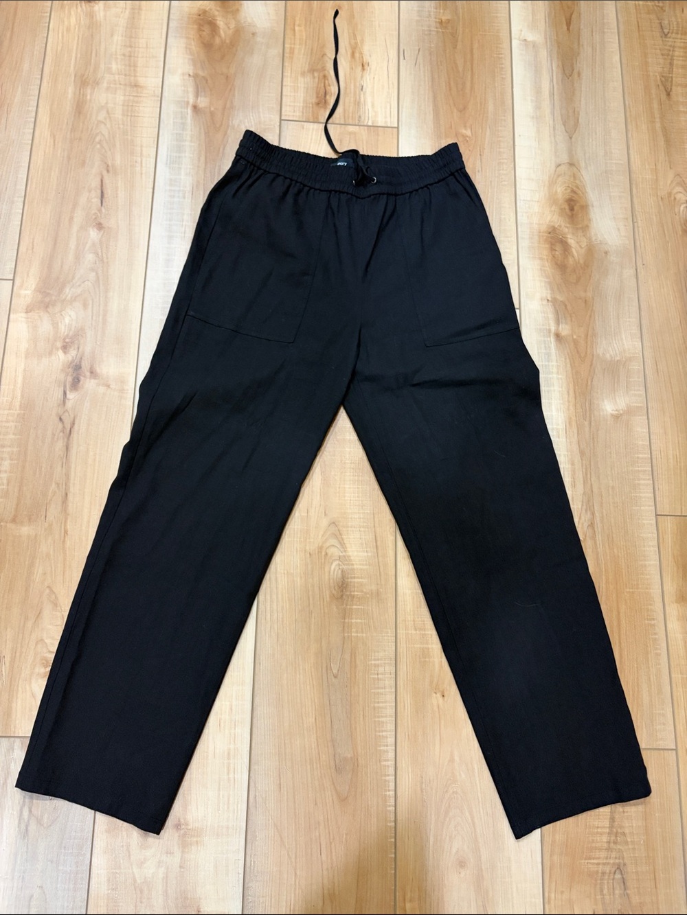Theory Black Elastic-Waist  Pants size small S